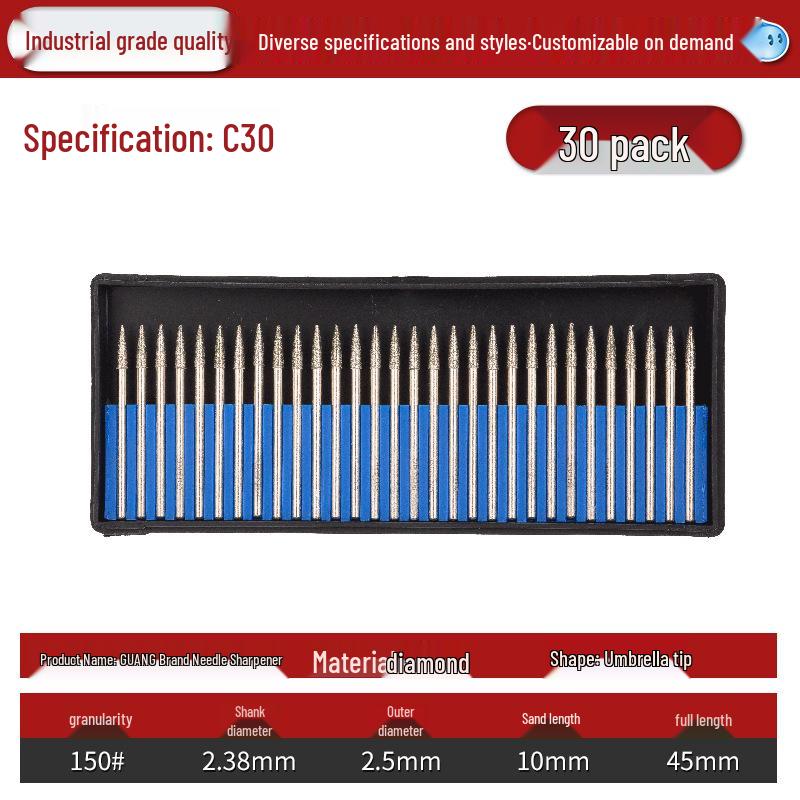 Lin Guang Diamond Electroplated Grinding Needle for Jade Carving and Mold Polishing
