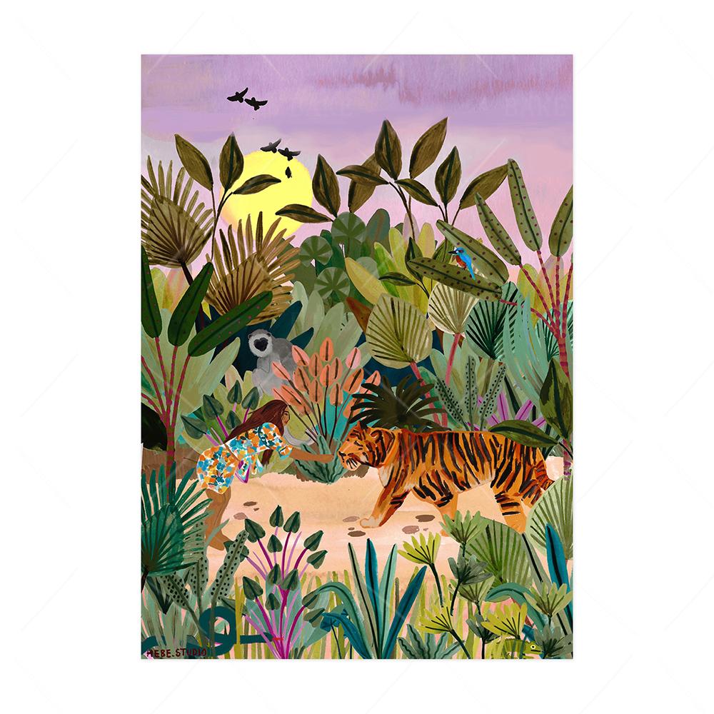 Călătorii Maroc Postere Tigru Plant Pânză Pictură Peisaj Imprime Animale Pisici Câini Artă de perete Poze pentru camera de zi Home Decor