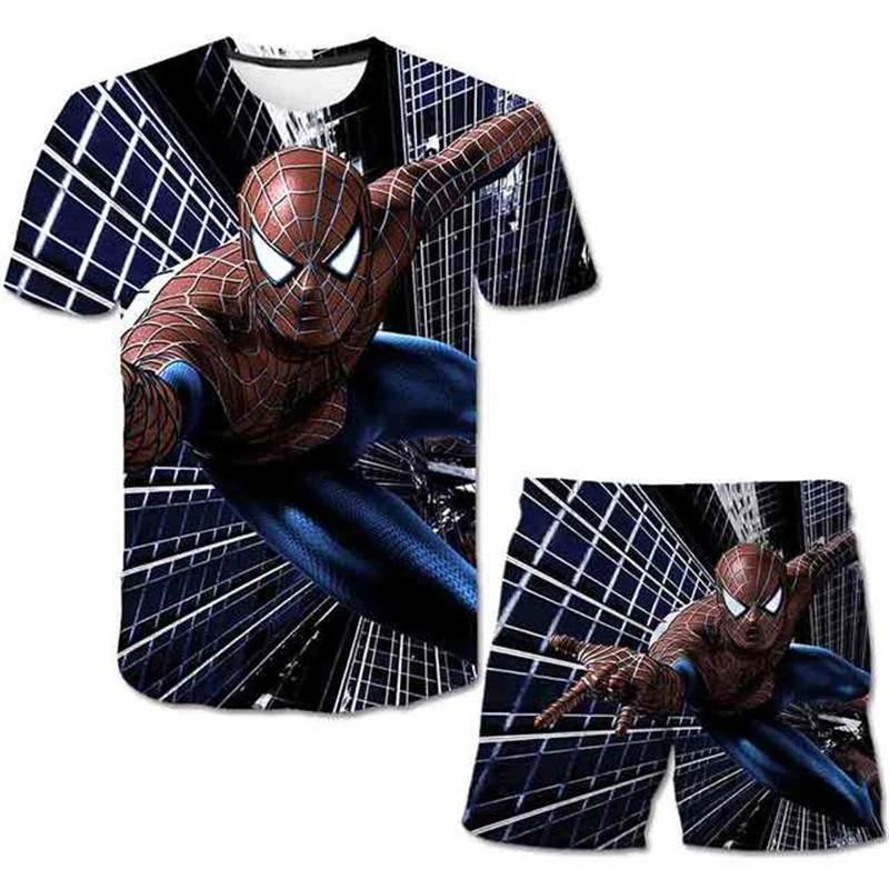 

Boys Marvel Tshirt Set Summer Spider-Man 8XL