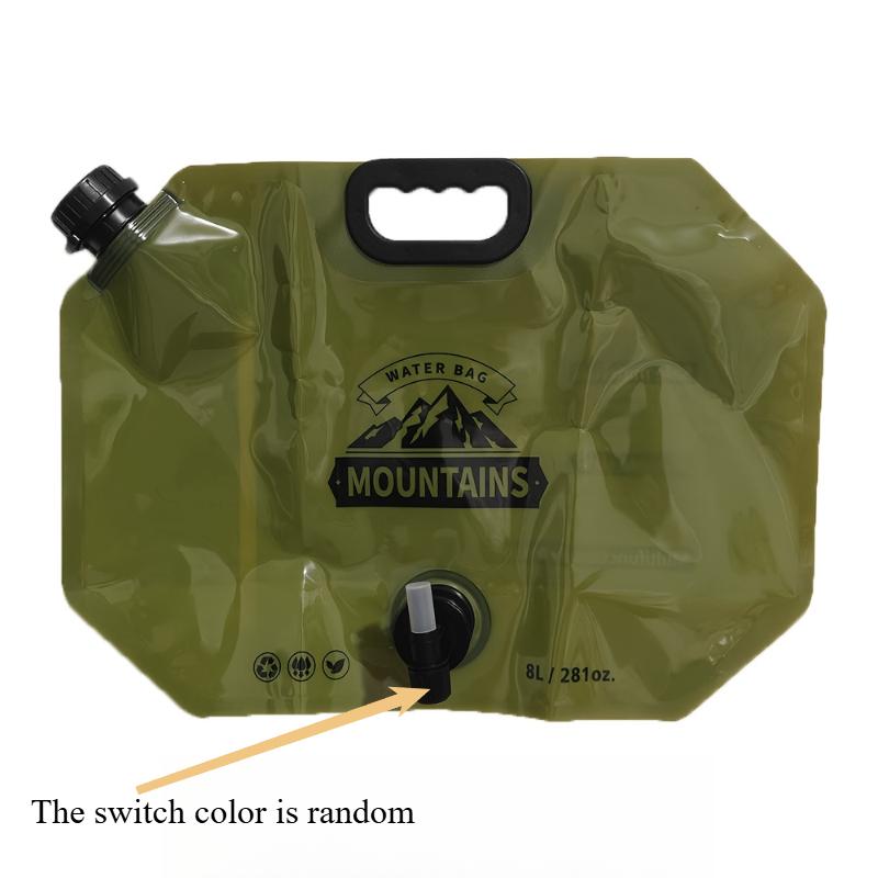8L/28oz PE Portable Water Bag, Thickened Design, Foldable Water Container with Faucet, Suitable for Outdoor Enthusiasts, Camping, Hiking, and Travel