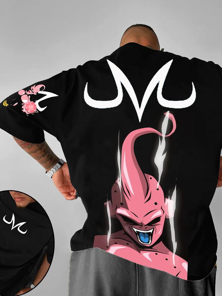 Summer Mens Tshirt Dragon Ball Z Cartoon Printing Design Goku Pure Cotton Short Sleeve Fashion Street Casual Breathable Tops