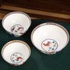 Doucai Chicken Bowl Rice  Soup Bowl Noodles Jingdezhen Ceramic Tableware Household High Foot Anti Scalding Bone China