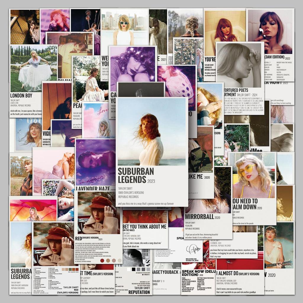 Taylor Swift Poster & Graffiti Aufkleber - 50 Blatt Kreatives Merchandise für Notizbücher, Handyhüllen und mehr