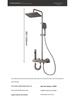 Space Aluminum Shower Faucet Set with Digital Display & LED Light Shower Head