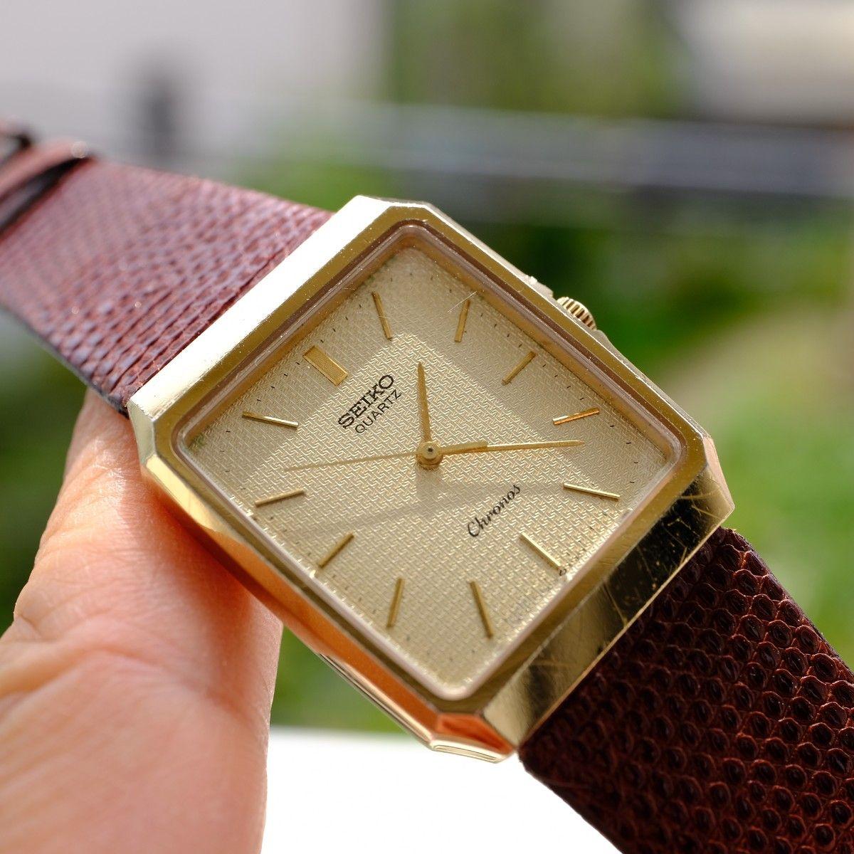 Б/у [В рабочем состоянии] SEIKO кварцевые часы Chronos Gold