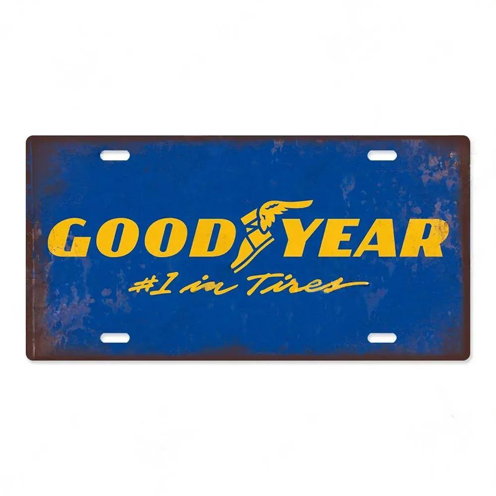 Tire Brand Vintage Metal Posters Signs License Tin Sign Decor Garage Car Repair Shop Wall Plaques Decoration Tinplate Auto Pl
