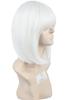 Topcosplay Short Bob Full Wig for Small Everyday Disguise Cosplay, Parties, Makeovers, Face, Cute, Natural, Wig, Costume, (Pure White)