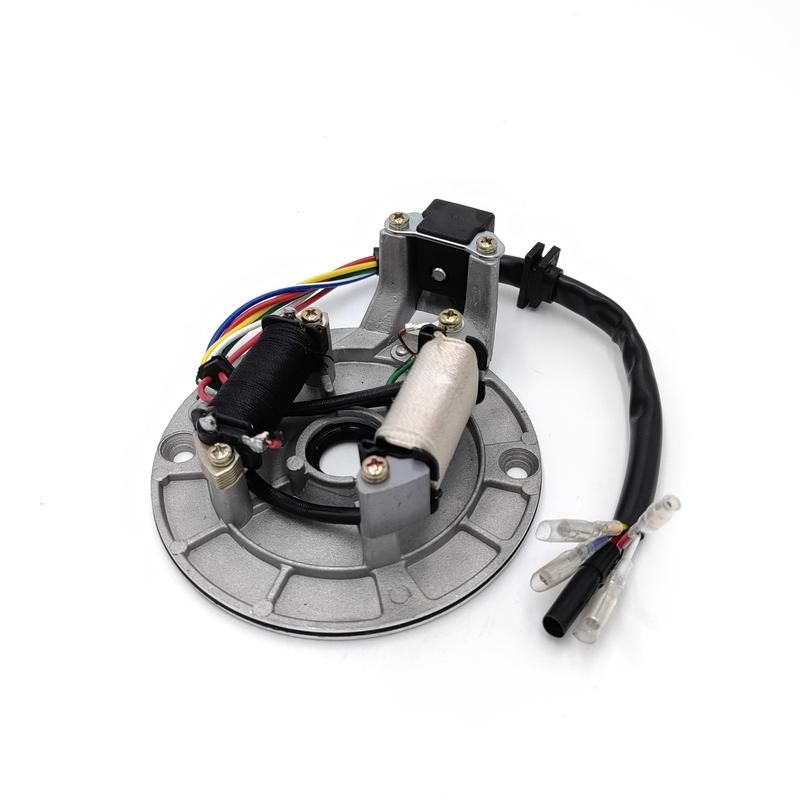 Stator Coil JH70 Stator Plate Pickup Magneto Ignition Coil Rotor for Pit Bike 70cc 90cc 110cc 125cc Aluminum Universal
