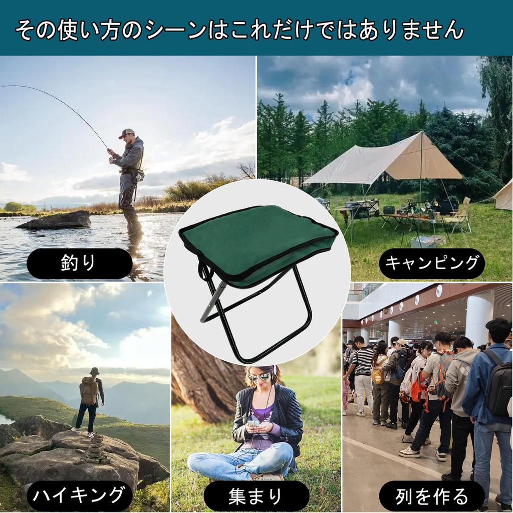 Senston Ultralight Folding Outdoor Chair with Integrated Storage Aluminum Alloy Portable and Convenient 320g, Compact, Foldable,