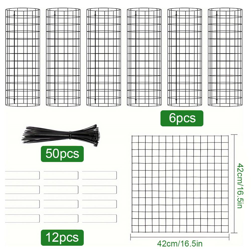 

6pcs Tree Trunk Protector with Zip Ties & Garden Stakes Metal Plant Guard Protectors Preventing Tree Trunk From Deer Trimmers