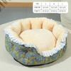 4 Seasons Dog Bed Pet House Cat Bed Floral Dress Cushion Warm Winter Pet Supplies for Bedroom