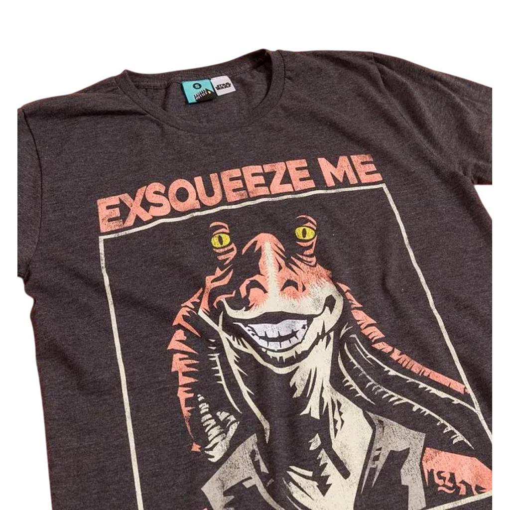 STAR WARS Unisex Adult Exsqueeze Me Jar Jar Binks T-Shirt