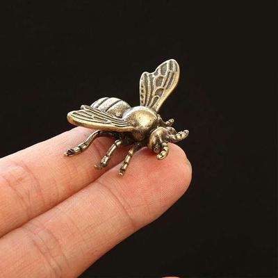 Biene Gottesanbeterin Schwein Ornamente Tee Haustier Insekt Honigbiene Vintage Messing Handwerk Figur Skulptur Zuhause Büro Schreibtischdekor