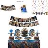 Transformers Party Decorations Colorful Tableware Set With Plates Napkins And Tablecloth