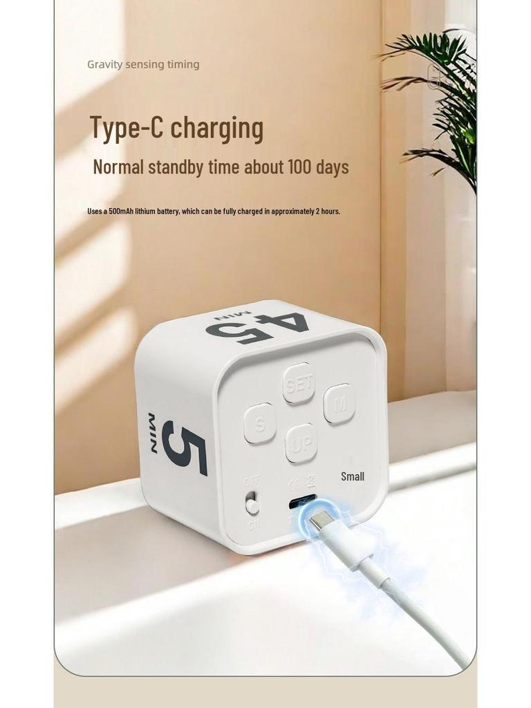 Temporizador Mágico Cubo com Sensor de Gravidade para Aprendizado e Gerenciamento de Fitness