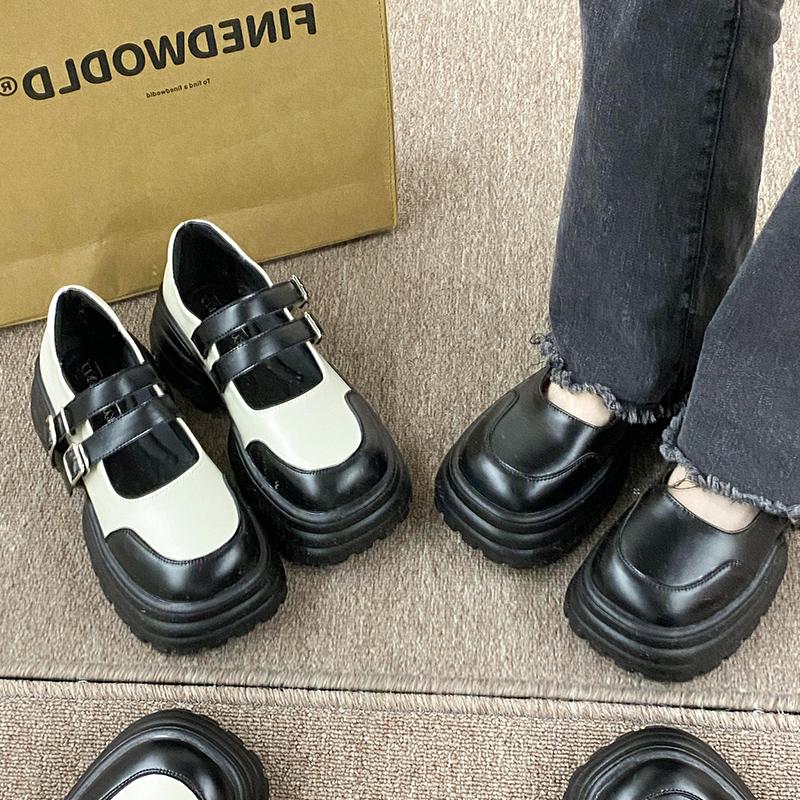 Fashion Shoes Woman Female Footwear Oxfords Clogs Platform Preppy New Dress Retro Shoes