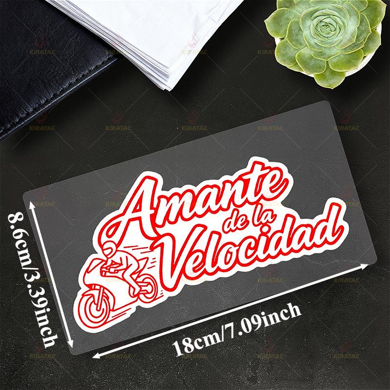 1pc Original Amante De La Velocidad Motorcycle Sticker for Motorcycle Fairing Tailbox Car Body Scooter Waterproof Vinyl Decals
