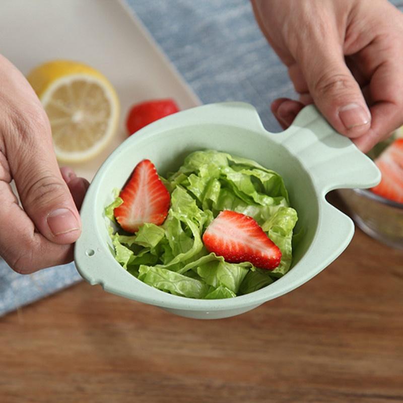 Thicken Anti-break Wheat Straw Fish-shaped Soup Bowls Dinner Food Container Fruits Dessert Dish Holde