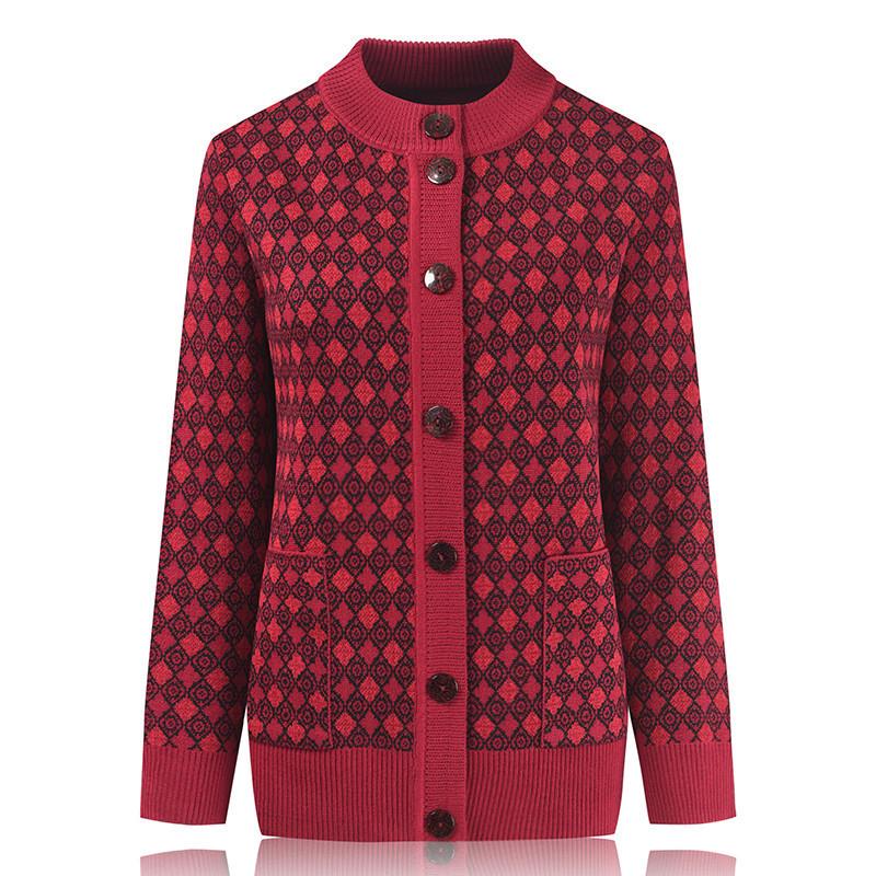 Grandma’s Cardigan: Spring & Autumn Outerwear for Elderly Women