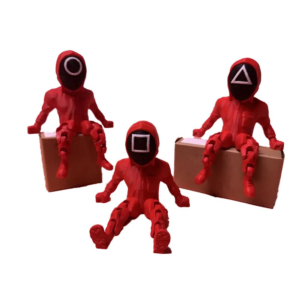 Partner Toy With Movable Joints, Red Toy, Suitable For Children And Adults