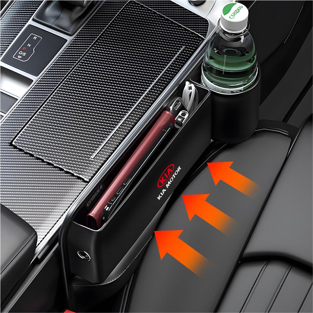 Car Seat Gap Storage Plug Strip Water Cup Storage Box For KIA KN Sportage Ceed Sorento Cerato Optima Picanto Rio Soul K5 Stonic CP6
