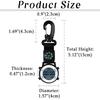 Clip Watch Digital Keychain Carabiner Watch Day Calendar Alarm Clock Compass LED Pocket Watch Nurse Watch 3ATM Waterproof Outdoor Fashion Accessory