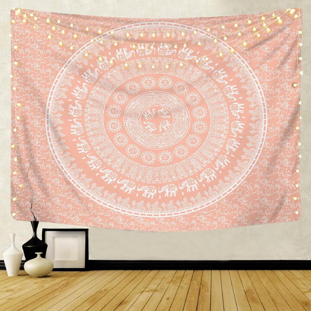 Large Mandala Pattern Indian Tapestry Wall Hanging Decoration Bohemian Beach Towel Polyester Thin Blanket Yoga Shawl Travel  Mat