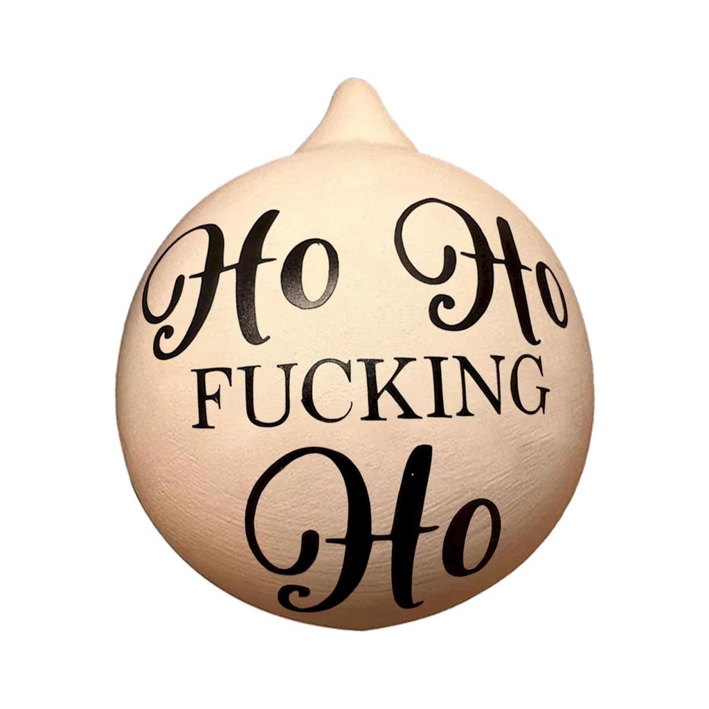 Vánoční vtipné urážlivé ozdoby - hrubé ozdoby, 2,5palcové hrubé vánoční ozdoby na stromeček, žertovné vánoční ozdoby na kouli, balíček sprostých ozdob s konopným lanem