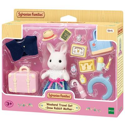 Sylvanian Family Snowflake Rabbit Travel Play Figure Set 5641, 1 Piece, Korean Popular Toys