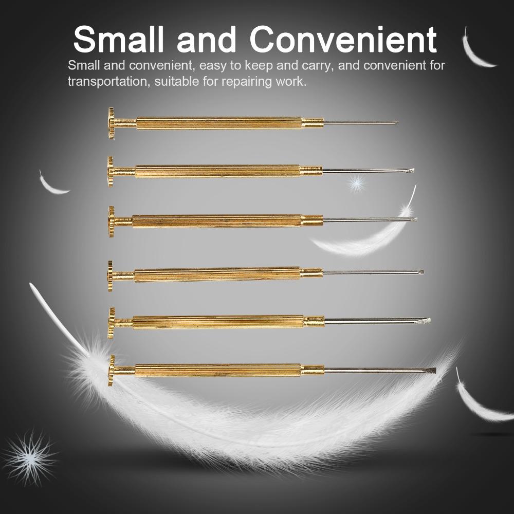 Copper Material Slot Watch Screwdrivers Set Slotted 0.8-1.8mm Watch Repair Screwdriver Set Watch Screwdriver Jewelry Repair
