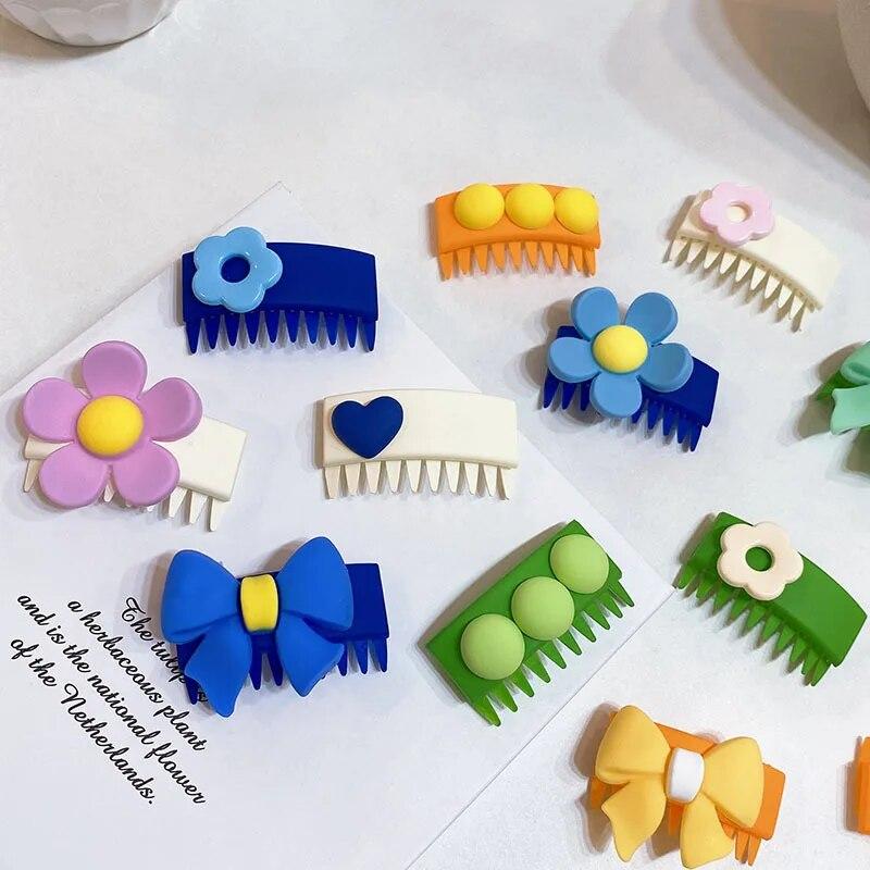 5Pcs Sets Kinder Haar Zubehör Mode Blume Liebe Haar Clips Süße Kleine Bogen Haar Kamm Haarnadel Für Baby barrettes Kopfbedeckung