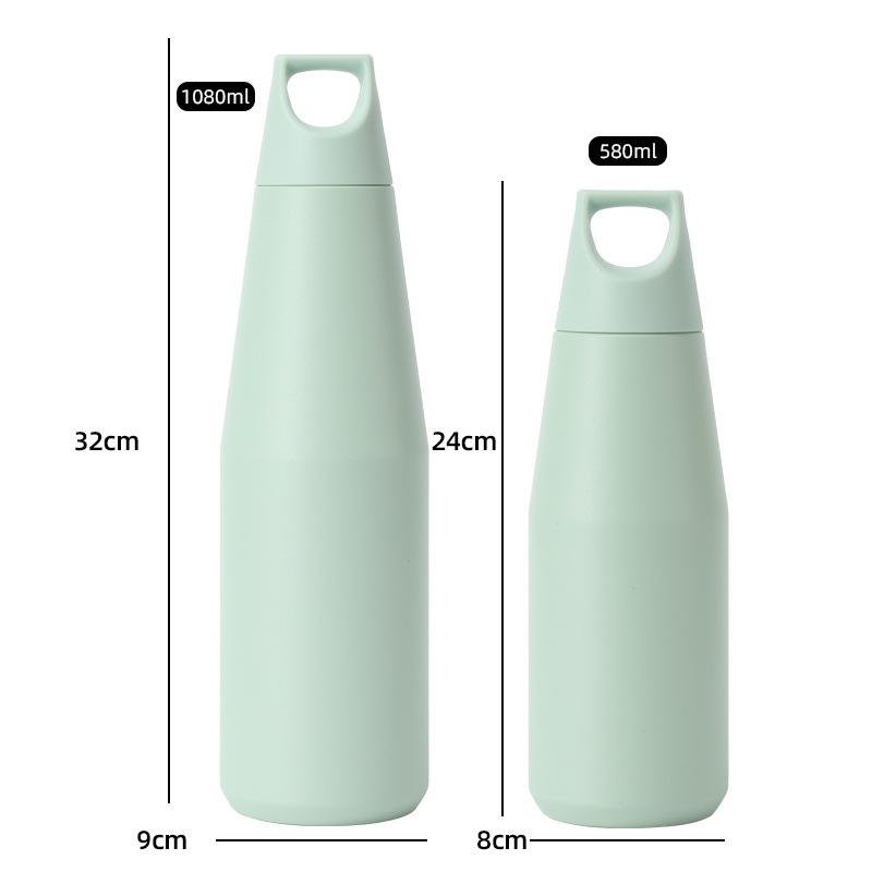 Small Mouth Handle Conical Cup Stainless Steel Gentleman Cup Portable Large Capacity Car Thermal Insulation and Cold Water Bottle