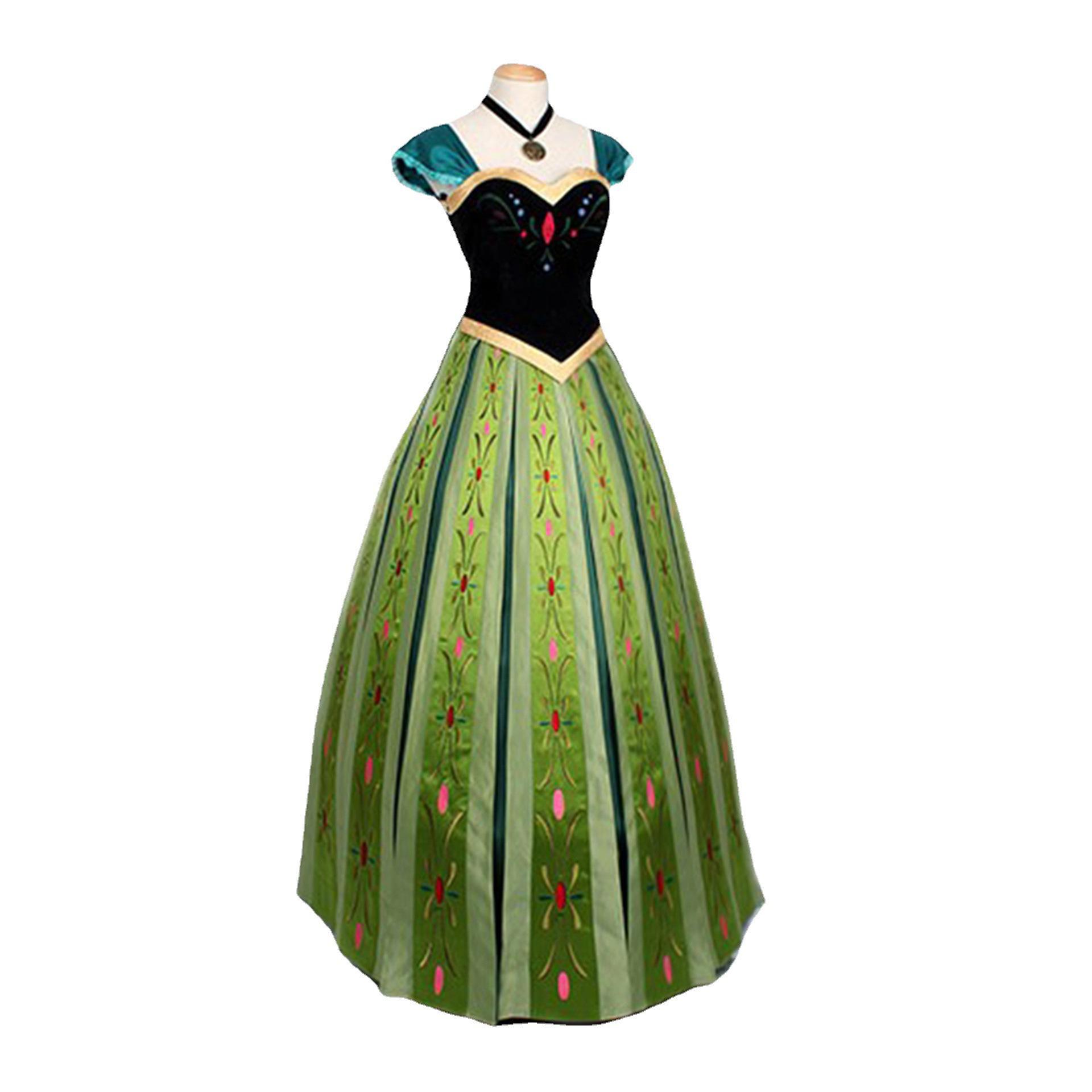 Halloween Frozen 2 Anna Cosplay Costume for Adults XL