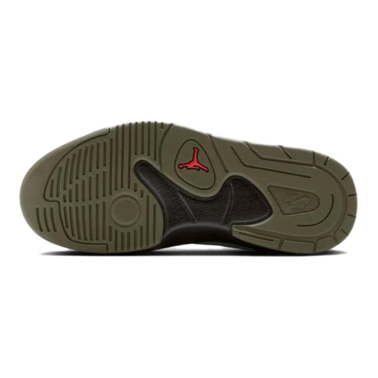 Air Jordan Stadium 90 GS Medium Olive Barnesko Grønn Universitetrød Sail HF6014-201