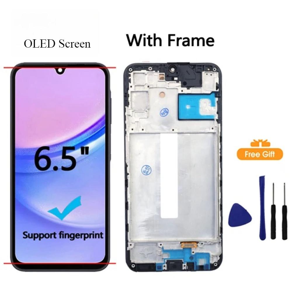 6.5" AMOLED Display For Samsung Galaxy A25 5G LCD Display Touch Screen Digitizer Assembly For Samsung A256E A256B A256U Screen Replacement