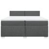 Maison Exclusive - Sommier à lattes de lit avec matelas Gris foncé 200x200cm Tissu