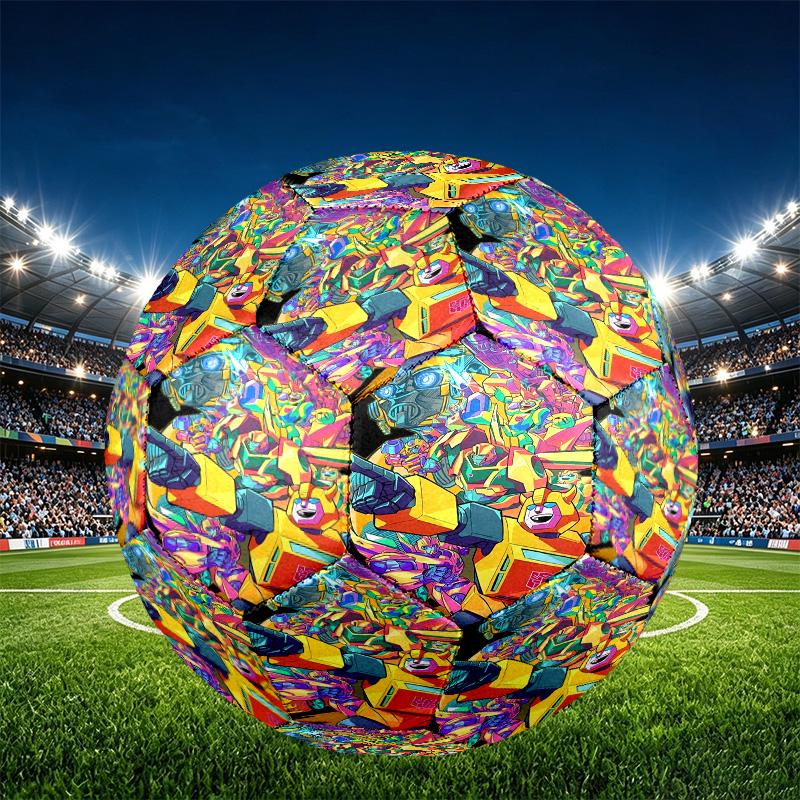 Bumblebee Print Size 5 Soccer Ball, PU Wear Resistant Football for Match Training and Daily Practice, Birthday Gift for Soccer Fans