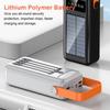 QGeeM Solar Power Bank 40000mAh Outdoor Large Capacity Mobile Power Supply with Its Own Line Portable Charging Bank LED Camping Lamp