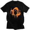 Camiseta Personalizada com Logo Fox de Metal Gear Solid para Homens Manga Curta Camiseta Casual Camisetas de Videogame Corte Solto 100% Algodão Camisetas Presente