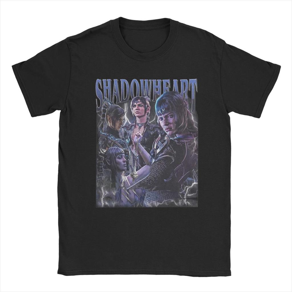 Novelty Shadowheart BG3 T-Shirts for Men Crewneck Cotton T Shirt Short Sleeve Tee Shirt 4XL 5XL 6XL Tops