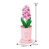 Girls Series Flowers Roses Bouquet Building Blocks Potted Plant Model  Valentine Gift Art Floral Arranges DIY Creative Sets