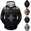 Fashion Print Loose Men's And Women's Long Sleeve Hooded Sweater