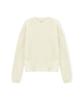 BROWNYARD W Super Fine Bound Neck Knit, Ivory