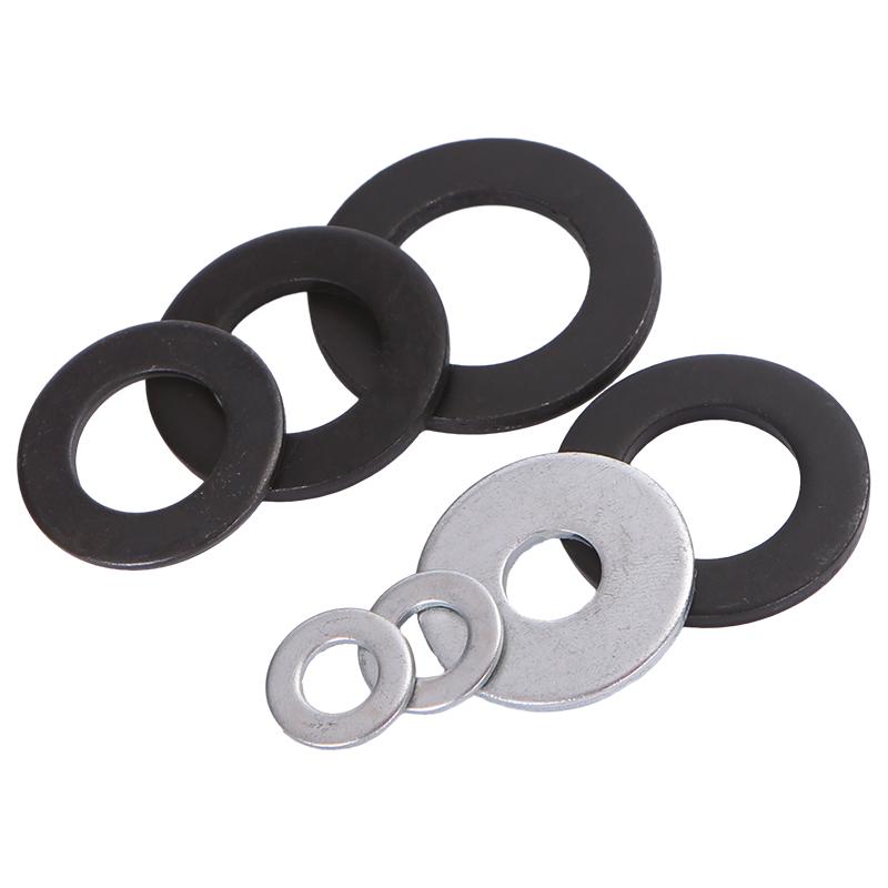 Blackened Flat Washer Gasket - Grade 8.8, Sizes M3 to M24