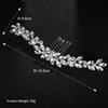 Geometric Toothed Insert Comb Silver Hair Clip Sweet Rhinestone Hairpin  Daily