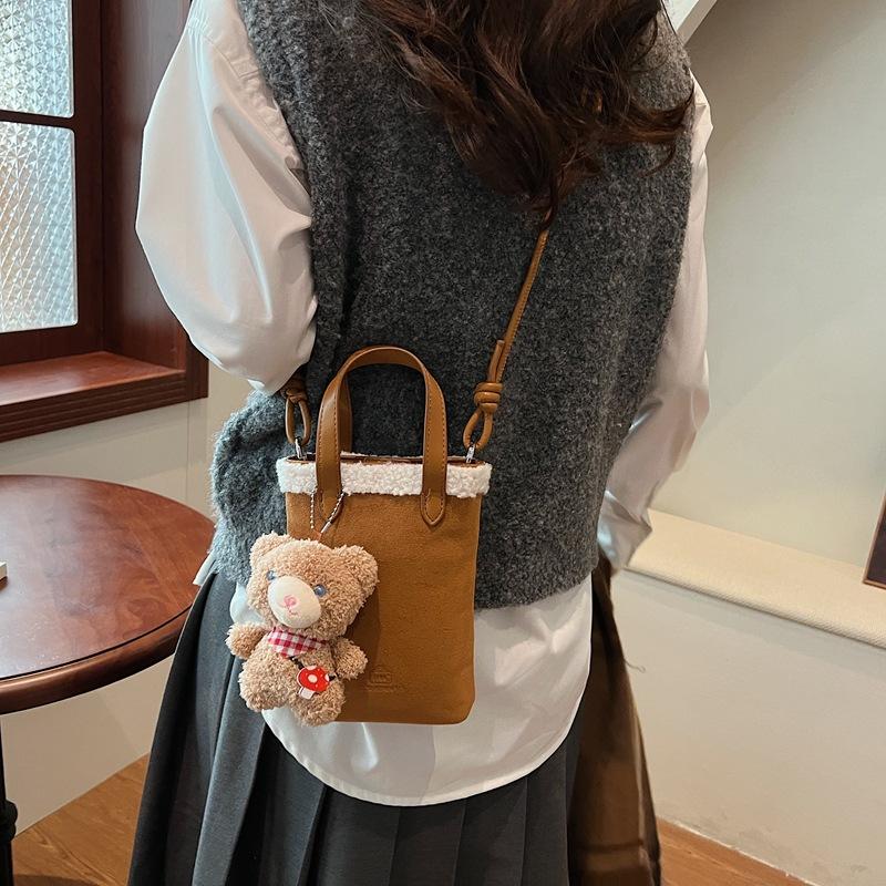 Autumn and Winter New Niche Design Matte Retro Handbag Bag Women's Premium Texture Leopard Print Single Shoulder Crossbody Mobile Phone Bag