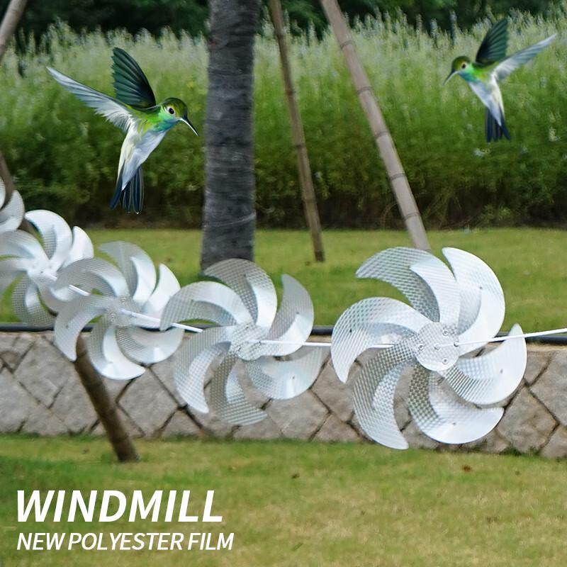 

Outdoor Bird Repellent Reflective Pinwheel Set 10 Meters, 8 Pinwheels
