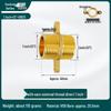 All-Copper 90-Degree Elbow Fitting with Fixing Base, 6-Point External to 4-Point Internal Thread Pipe for Exposed Wall Installation