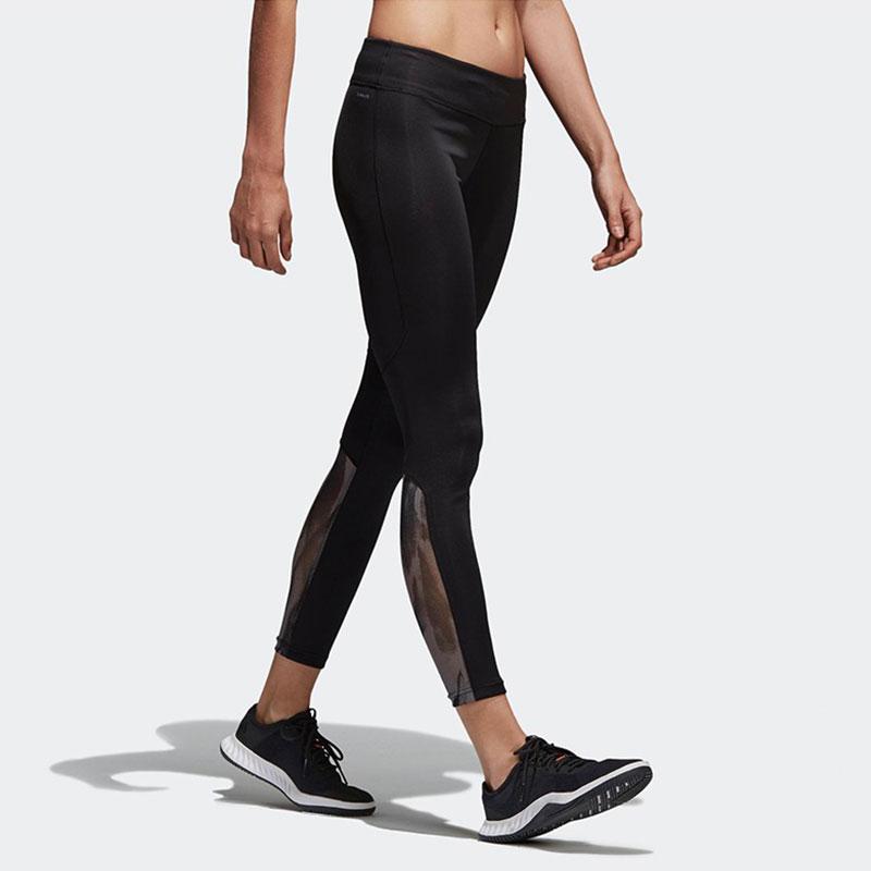 Adidas D2M RR Run P L Slim Fit Quick Dry Comfortable Solid Color 3/4 Sports Pants Women bottoms Black CF4591