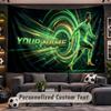Tapeçaria de Parede com Nome Personalizado Padrão Cristiano Ronaldo Tecido Impresso Personalizado Decoração de Parede